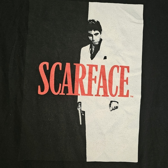 PrettyLittleThing Black Scarface Graphic Tee Size Small - Picture 5 of 5